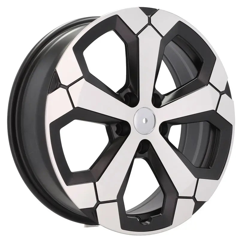 Alu kola pro Dacia Y1274 6.5x17 5x114.3 ET45 66.1 Black Polished Half Matt