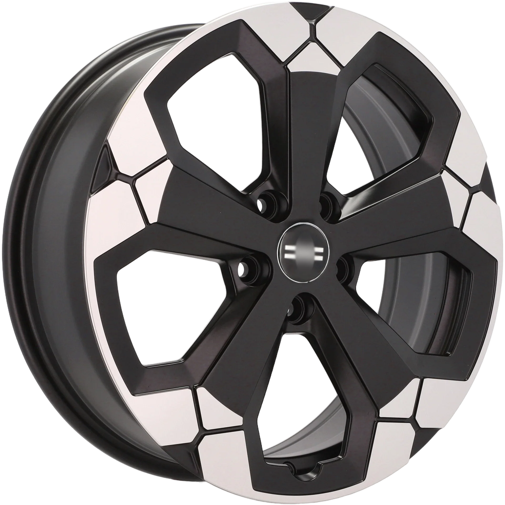 Alu kola pro Dacia Y1274 6.5x18 5x114.3 ET32 Black half matt & polish lip