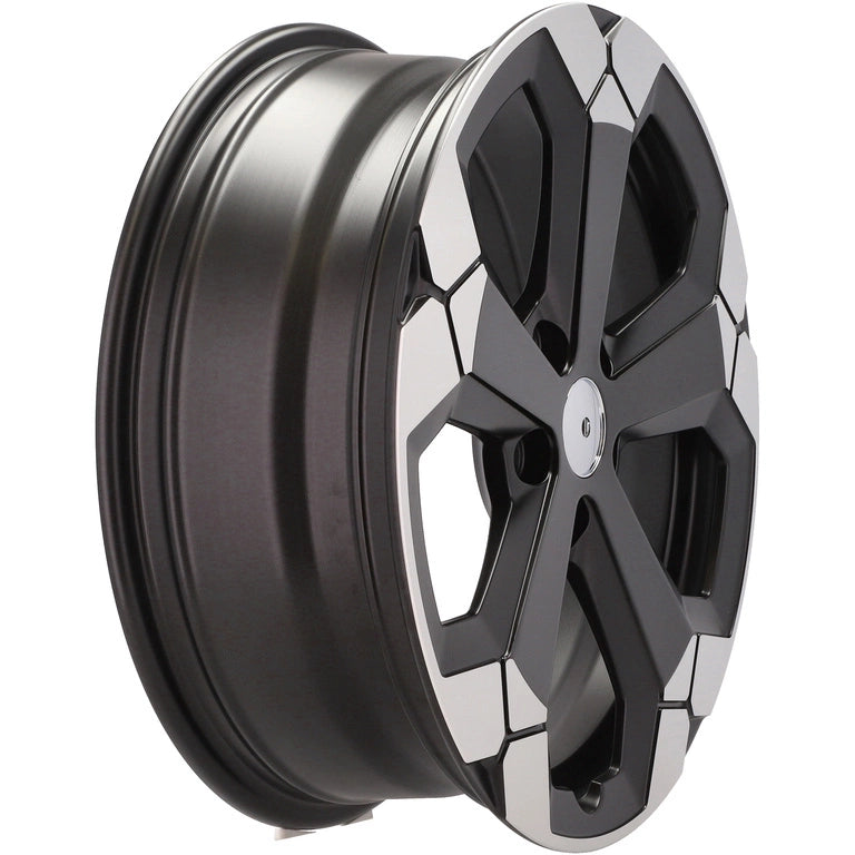 Alu kola pro Dacia Y1274 6.5x17 5x114.3 ET45 66.1 Black Partial Polished Half Matt | Wheelsup.cz