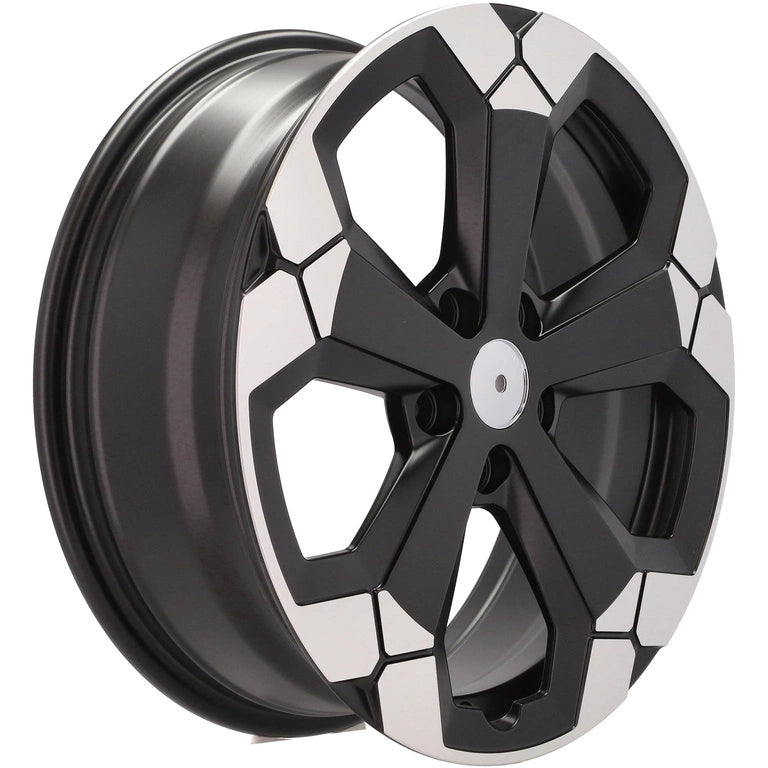 Alu kola pro Dacia Y1274 6.5x17 5x114.3 ET45 66.1 Black Partial Polished Half Matt | Wheelsup.cz