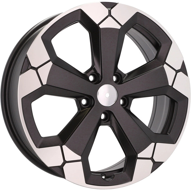Alu kola pro Dacia Y1274 6.5x17 5x114.3 ET45 66.1 Black Partial Polished Half Matt | Wheelsup.cz