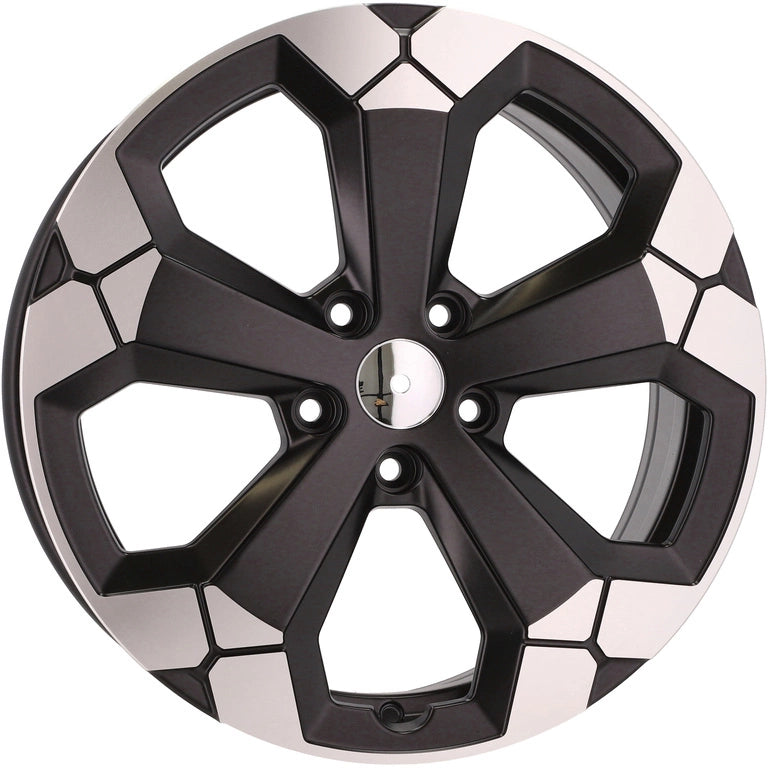 Alu kola pro Dacia Y1274 6.5x17 5x114.3 ET45 66.1 Black Partial Polished Half Matt | Wheelsup.cz