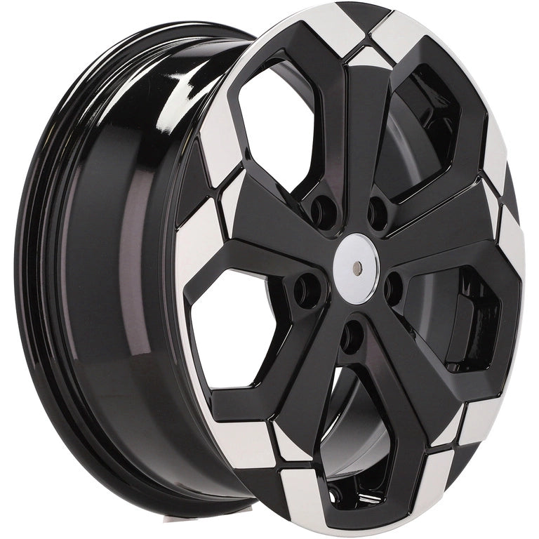 Alu kola pro Dacia Y1274 6.5x16 5x114.3 ET45 66.1 Black Partial Polished | Wheelsup.cz