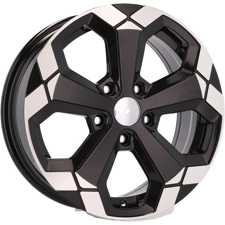Alu kola pro Dacia Y1274 6.5x16 5x114.3 ET33 66.1 Black Partial Polished | Wheelsup.cz