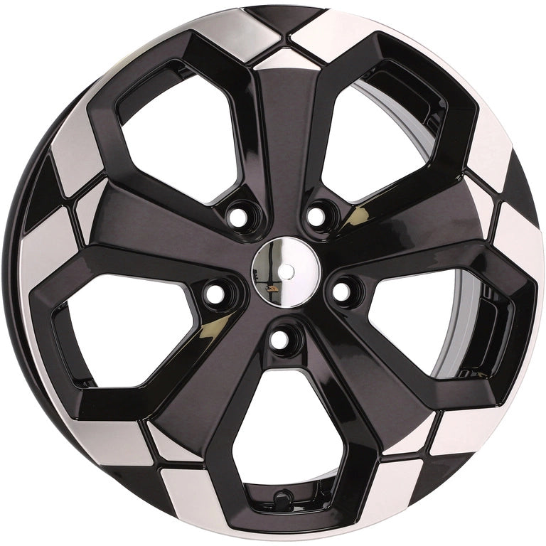 Alu kola pro Dacia Y1274 6.5x16 5x114.3 ET45 66.1 Black Partial Polished | Wheelsup.cz