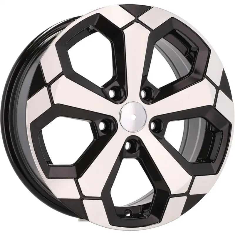 Alu kola pro Dacia Y1274 6.5x17 5x114.3 ET45 66.1 Black Polished Half Matt | Wheelsup.cz