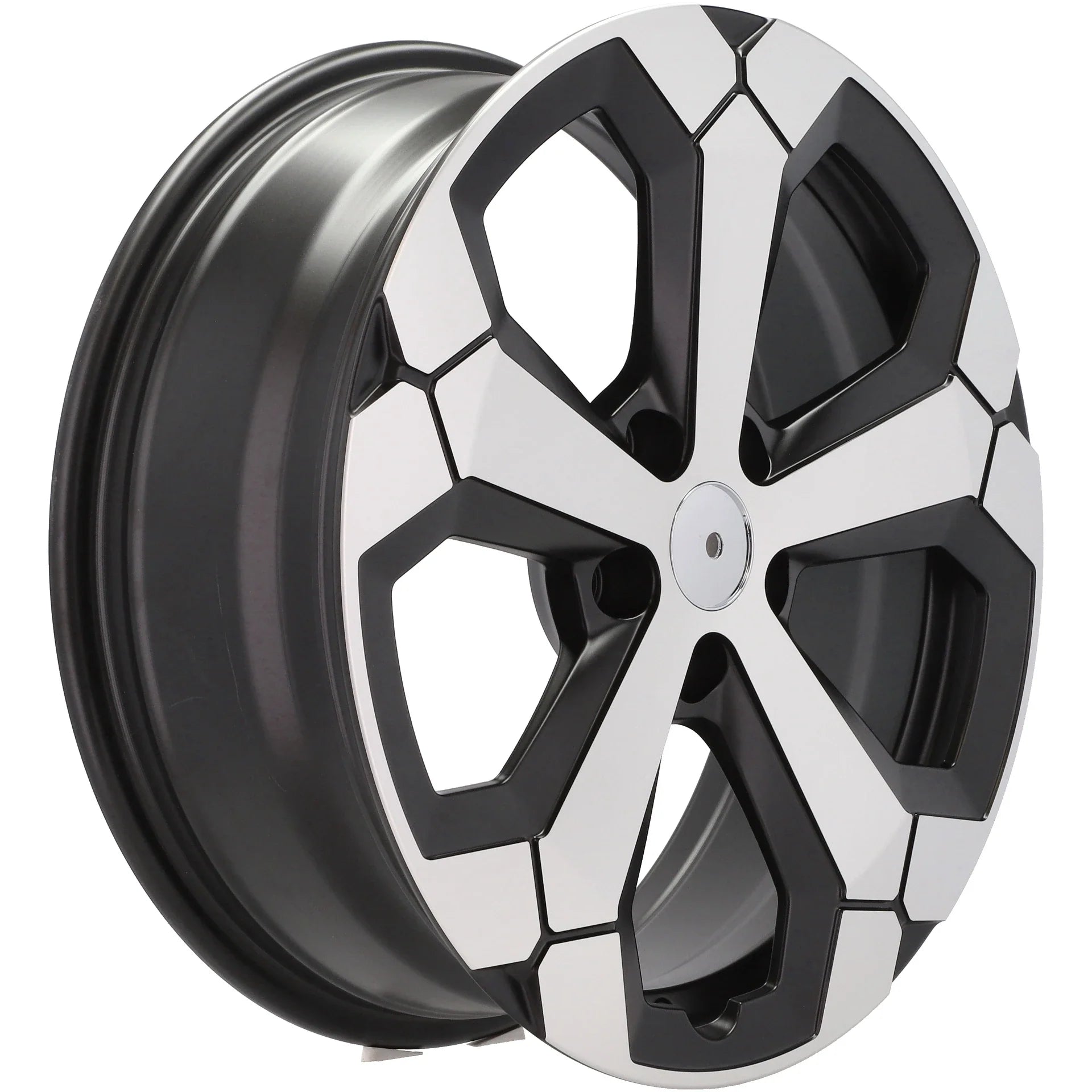 Alu kola pro Dacia Y1274 6.5x17 5x114.3 ET32 Black Polished Half Matt | Wheelsup.cz