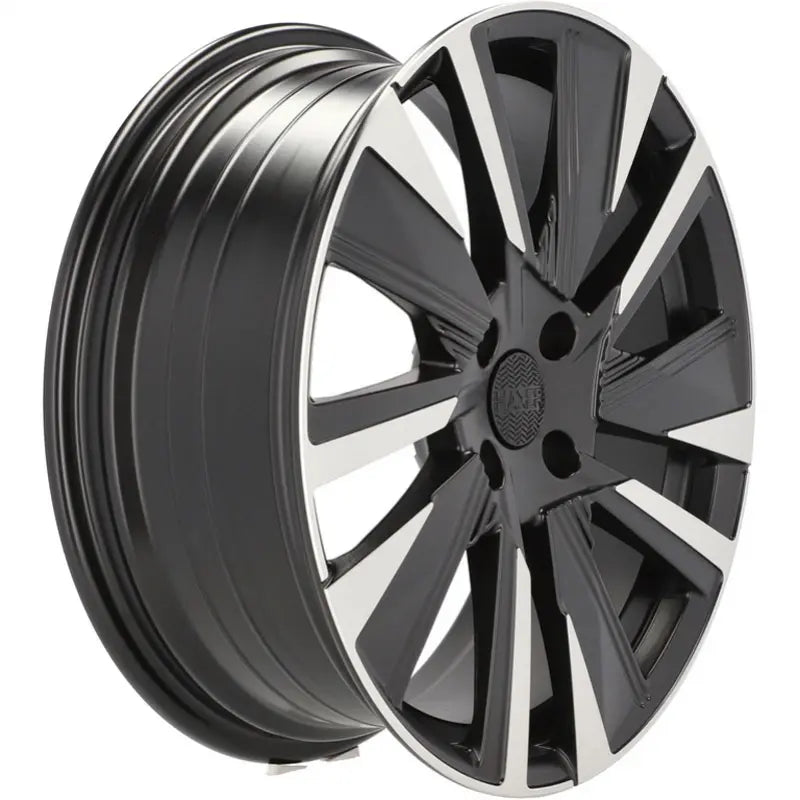 Alu kola pro Peugeot YF1152 7x18 4x108 ET35 65.1 Black Polished Half Matt