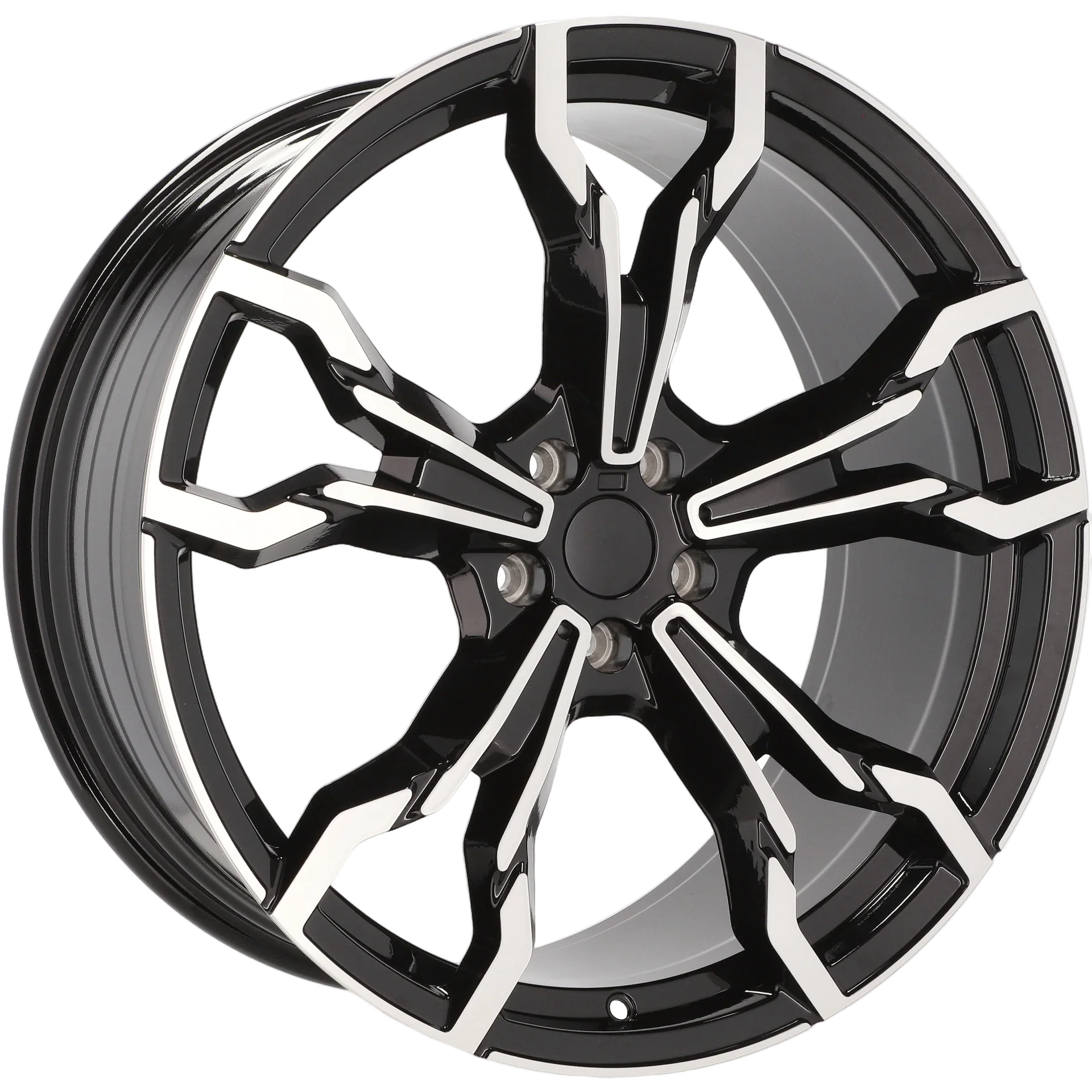 Alu kola pro BMW YF5596 8x20 5x112 ET27 66.6 Black Polished | Wheelsup.cz