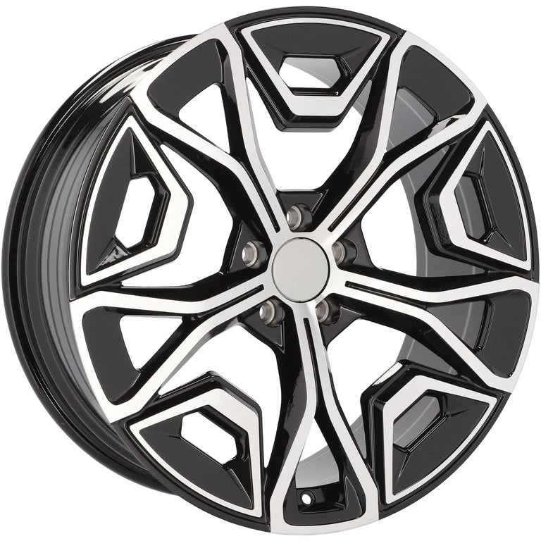 Alu kola pro BMW YF5670 8.5x20 5x112 ET28 66.6 Black Polished | Wheelsup.cz