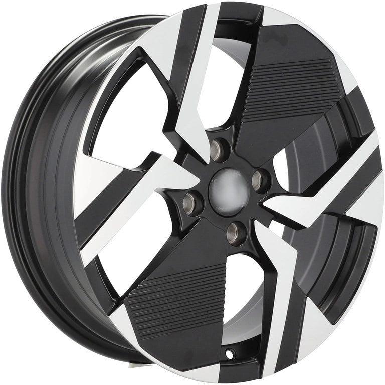 Alu kola pro Peugeot YF6148 6.5x17 4x108 ET32 65.1 Black Polished Half Matt | Wheelsup.cz
