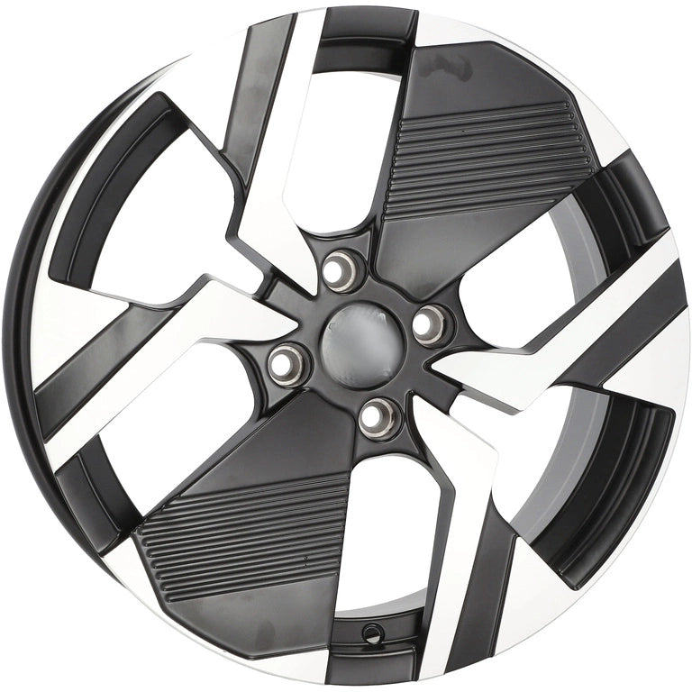 Alu kola pro Peugeot YF6148 6.5x17 4x108 ET32 65.1 Black Polished Half Matt | Wheelsup.cz