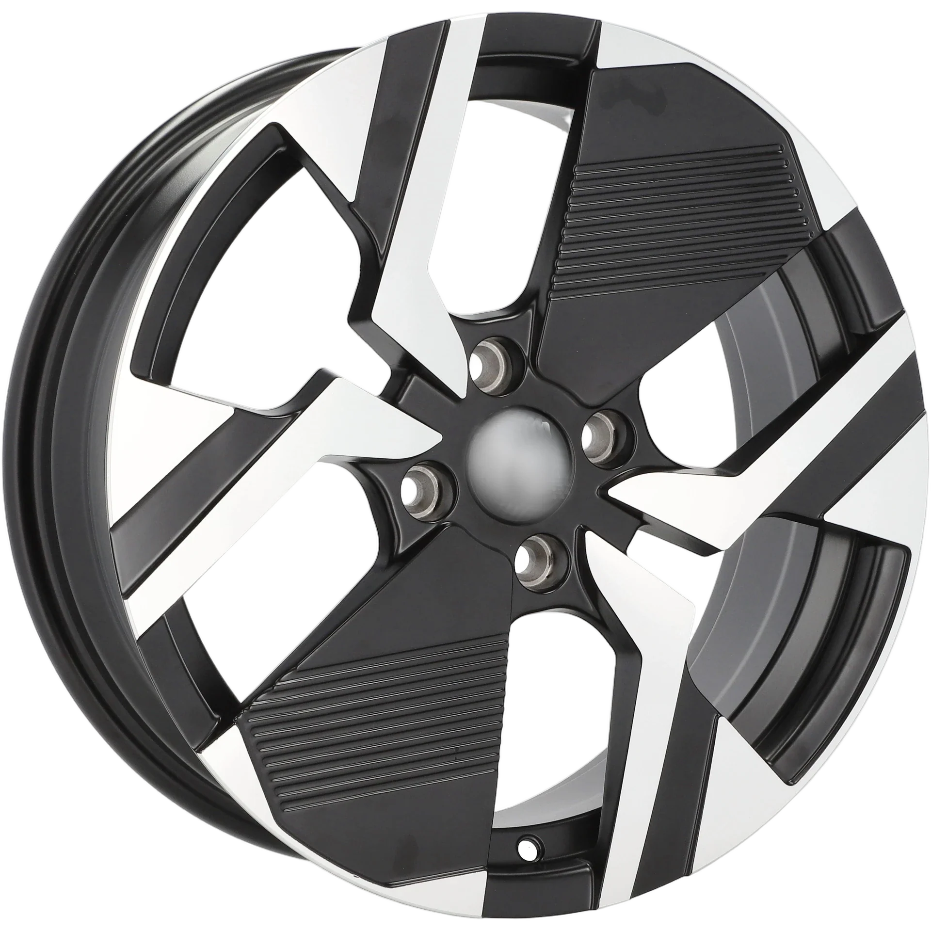 Alu kola pro Peugeot YF6148 6.5x17 4x108 ET32 65.1 Black Polished Half Matt | Wheelsup.cz