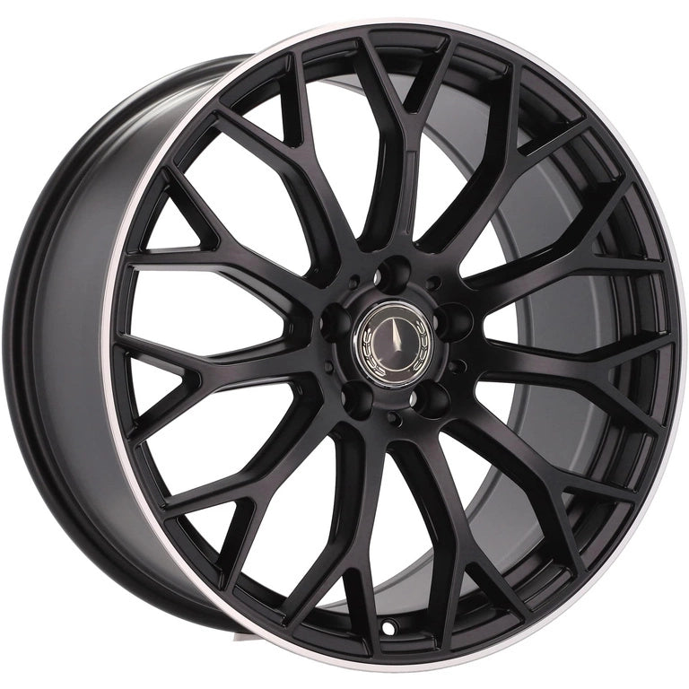 Alu kola pro Mercedes YS1180 8x19 5x112 ET40 66.6 Black Half Matt & Polished Lip | Wheelsup.cz
