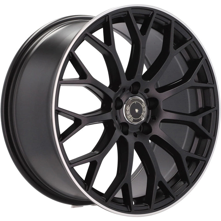 Alu kola pro Mercedes YS1180 9x19 5x112 ET50 66.6 Black Half Matt & Polished Lip | Wheelsup.cz