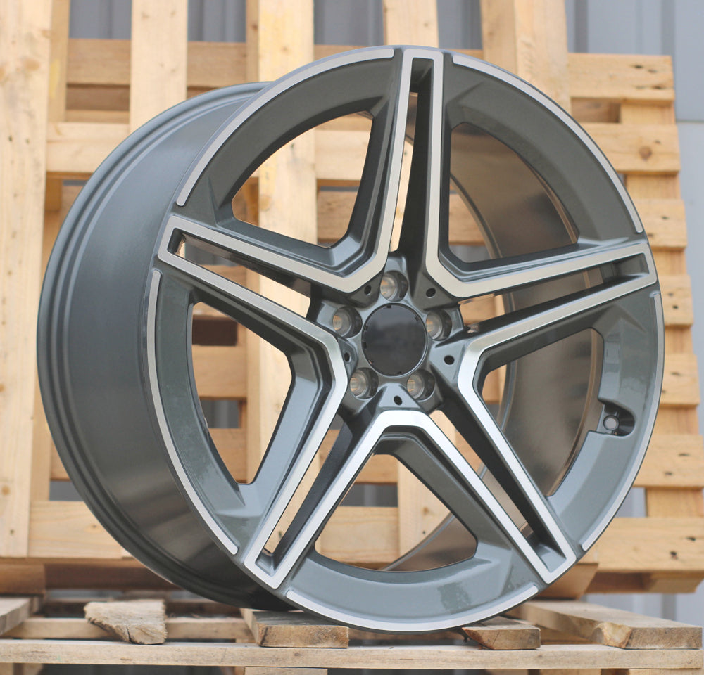 Alu kola pro Mercedes FBX142 9.5x22 5x112 ET45 66.6 Grey Polished