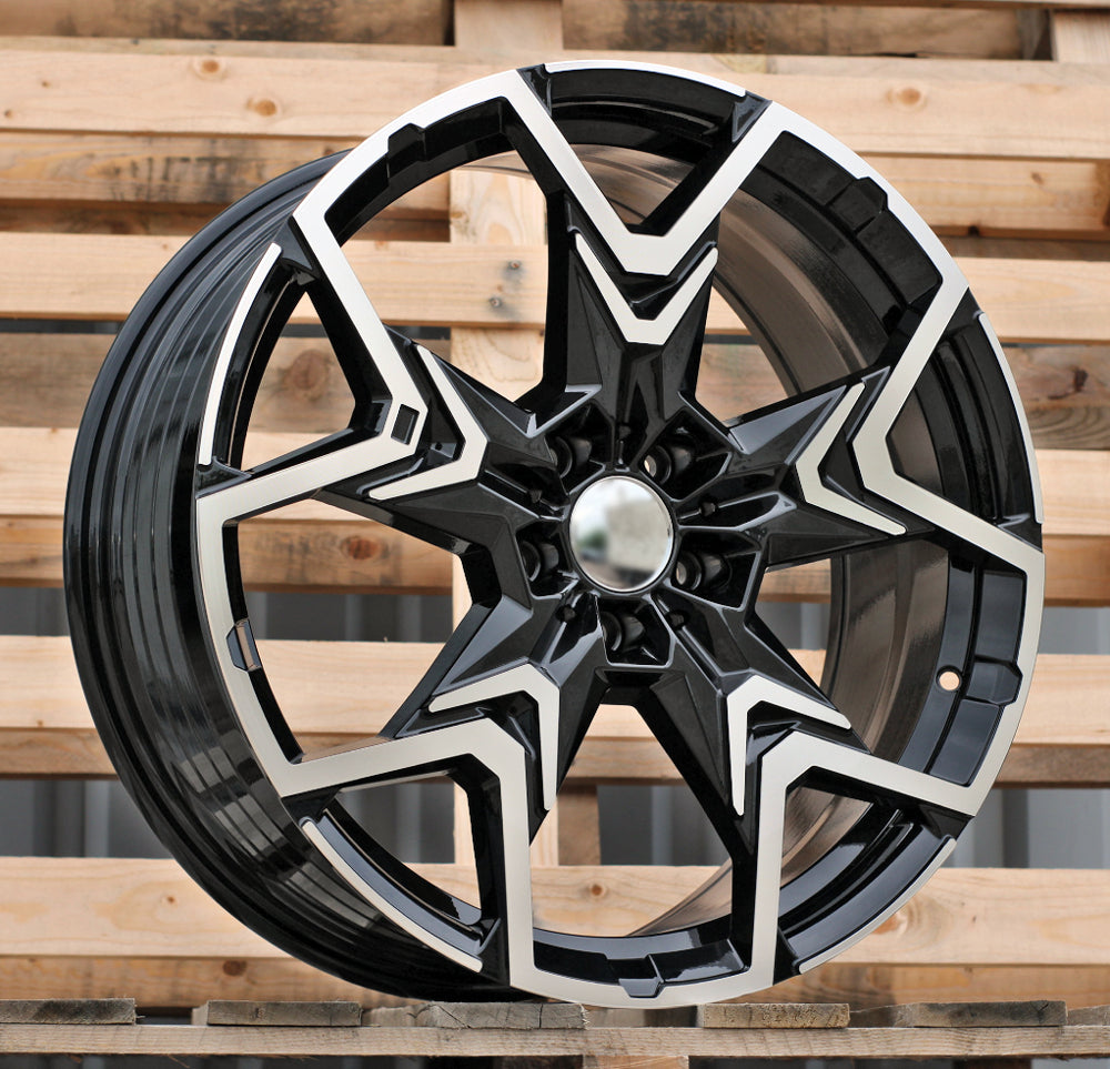 Alu kola pro BMW HF5223 8x20 5x112 ET46 66.6 Black Partial Polished