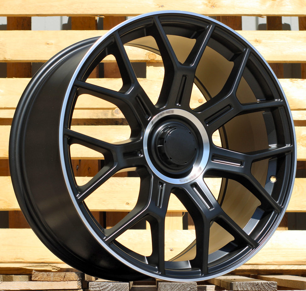 Alu kola pro Mercedes Y1188 8x18 5x112 ET38 66.6 Black Half Matt & Polished Lip
