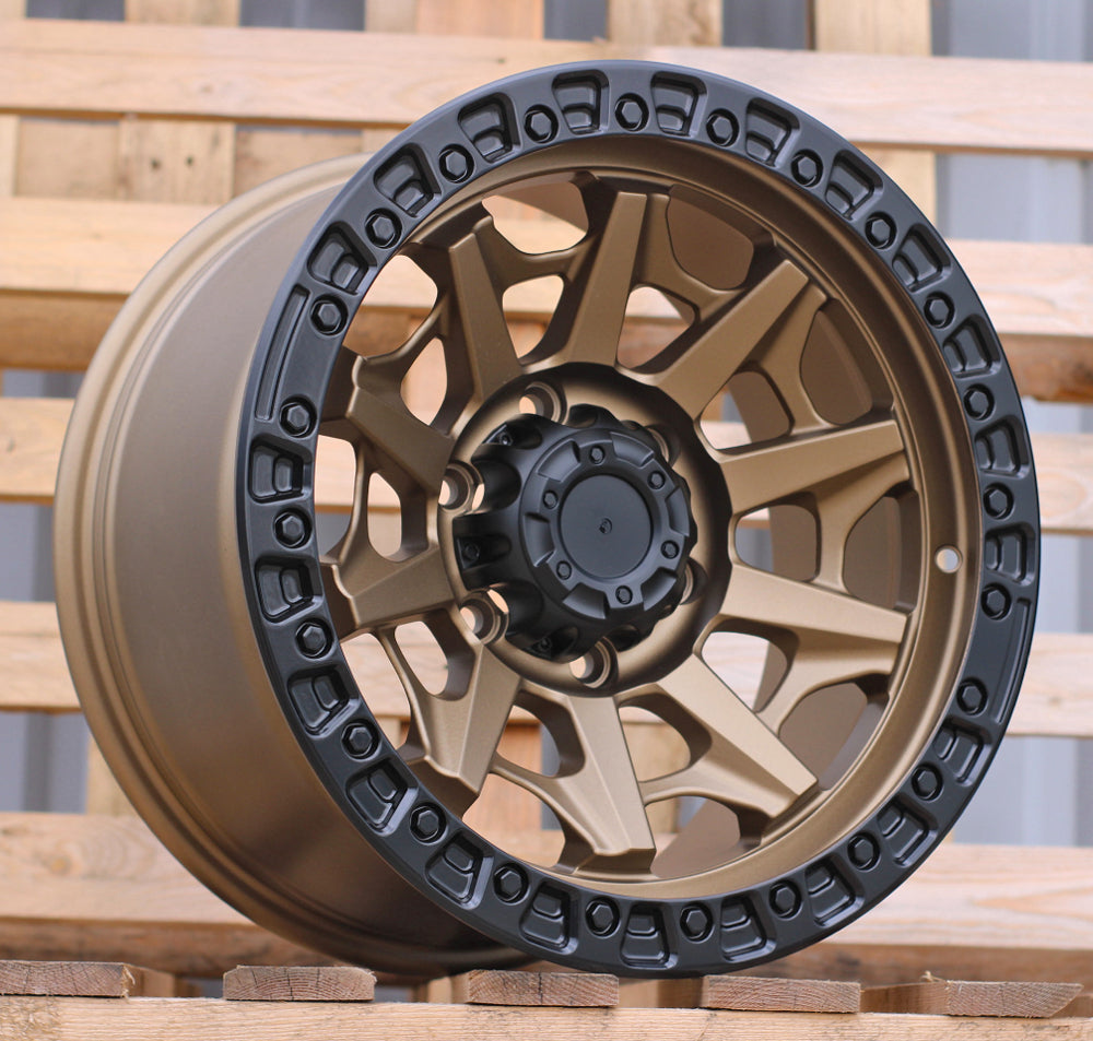 Alu kola pro Offroad JT127 9x17 6x139.7 ET 110.1 Bronze + Black