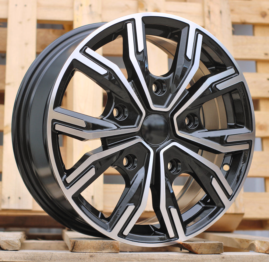Alu kola pro Mercedes B5758 6.5x16 5x112 ET52 66.6 Black Polished