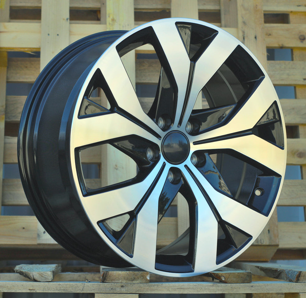 Alu kola pro Volkswagen H617F 8x18 5x112 ET44 57.1 Black Polished