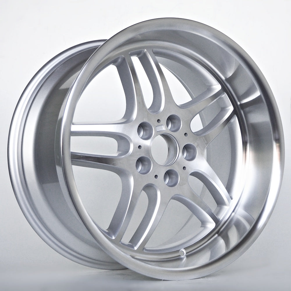 Alu kola pro BMW Aiden 10X19 5X120 ET20 74,1 Silver Polished Lip and Face