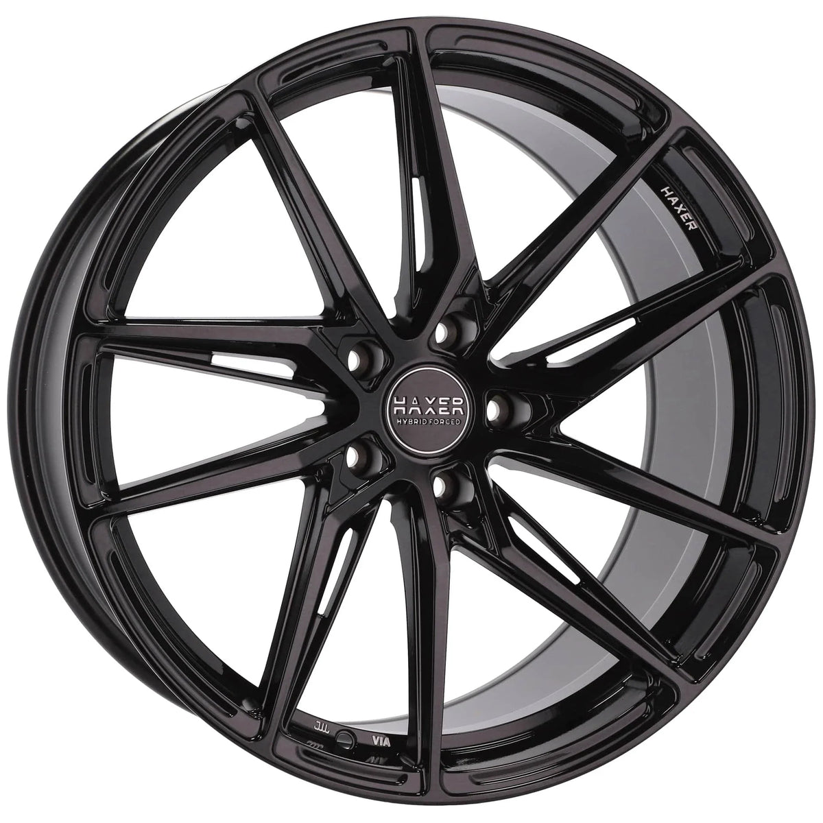 Alu kola HAXER HX08F 8x18 5x112 ET40 66.6 černá – detail 1
