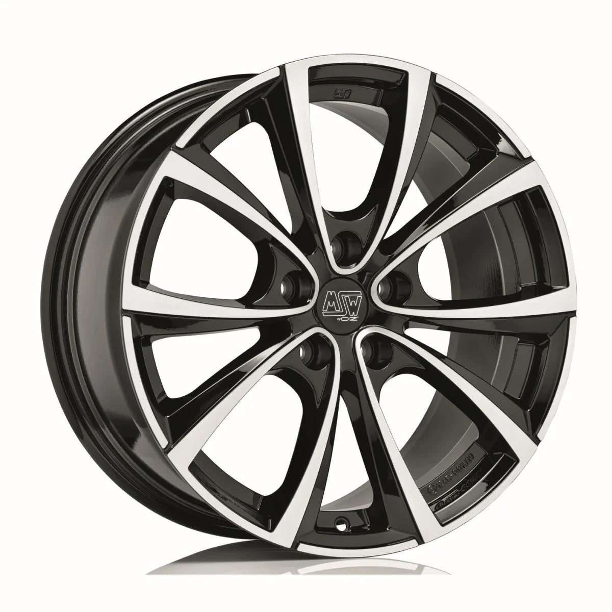 Alu kola MSW 27T 9.5x19 5x120 ET40 Gloss Black Full Polished