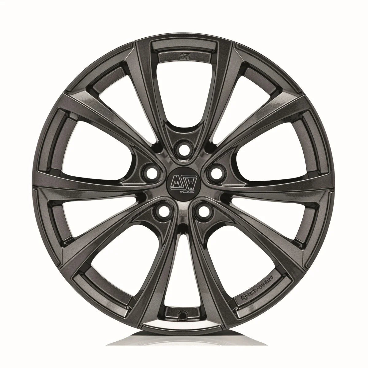 Alu kola MSW 27T 10.5x19 5x120 ET45 Gloss Dark Grey