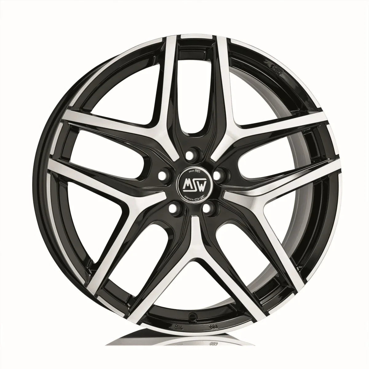 Alu kola MSW 40 8x18 5x108 ET48 Gloss Black Full Polished