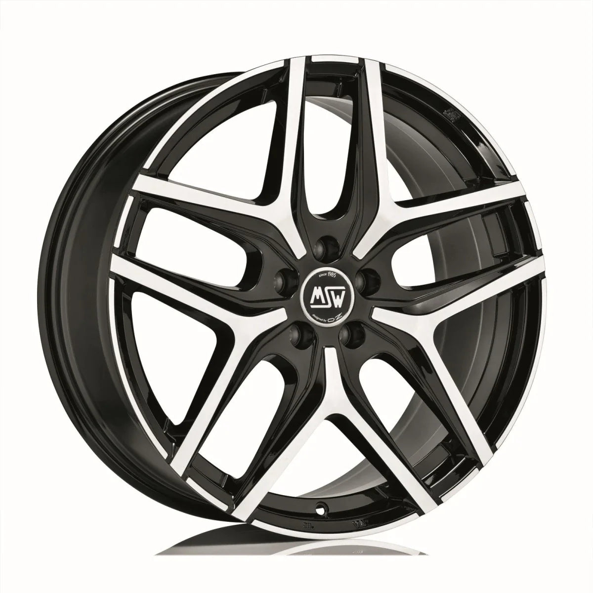 Alu kola MSW 40 7.5x19 5x114.3 ET40 Gloss Black Full Polished