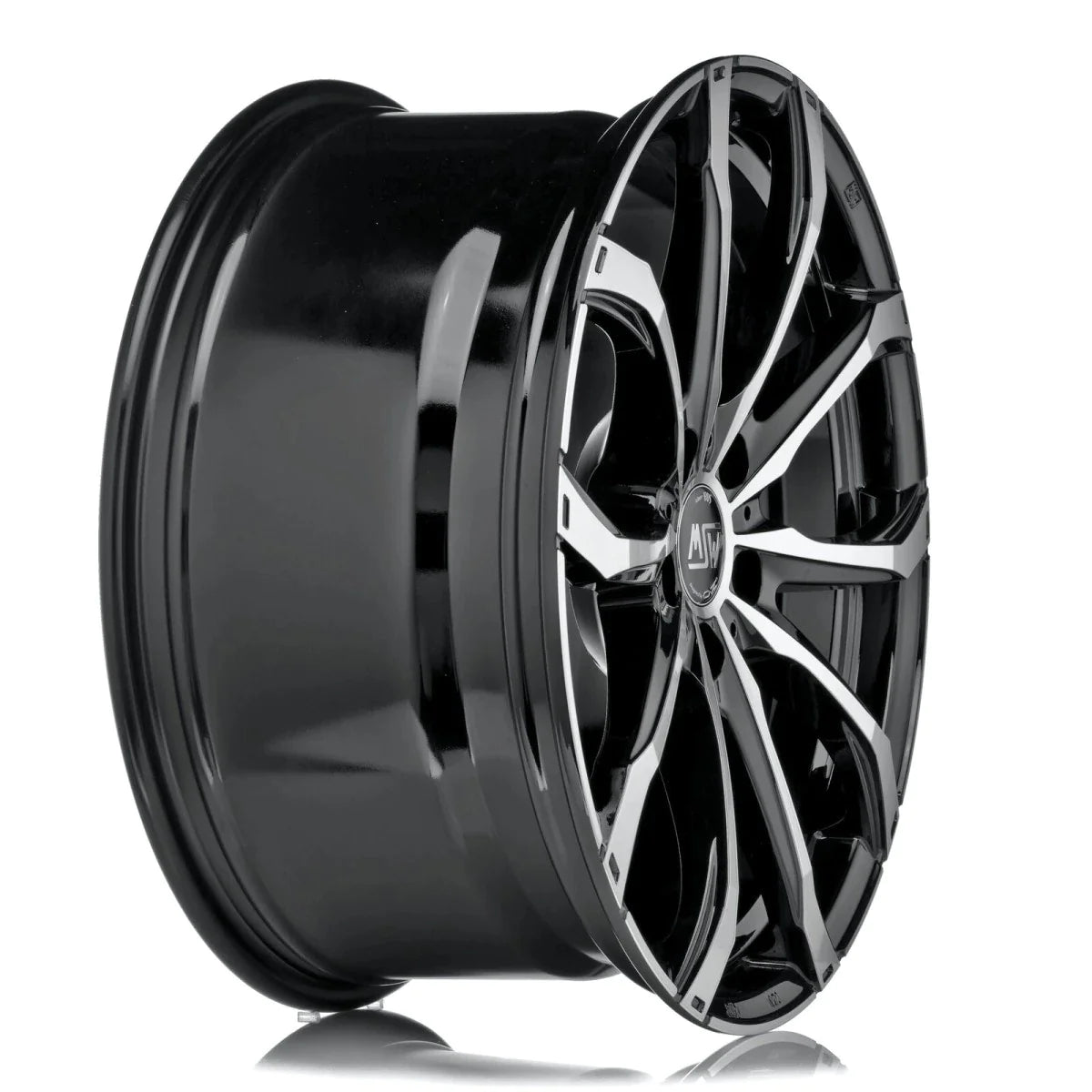 Alu kola MSW 48 10x21 5x110 ET25 Gloss Black Full Polished | Wheelsup.cz