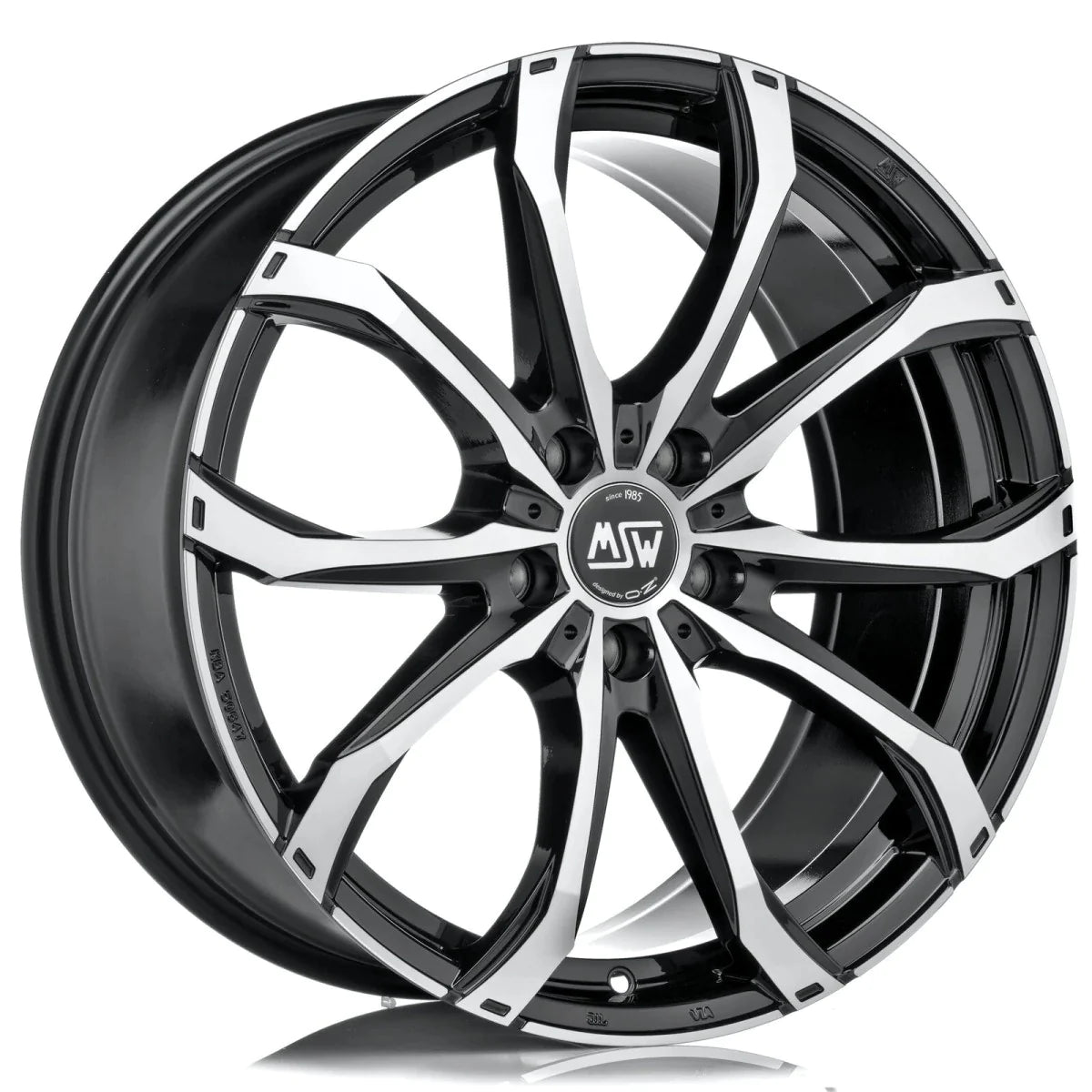 Alu kola MSW 48 7.5x17 ET45 5x114.3 73 Gloss Black Full Polished