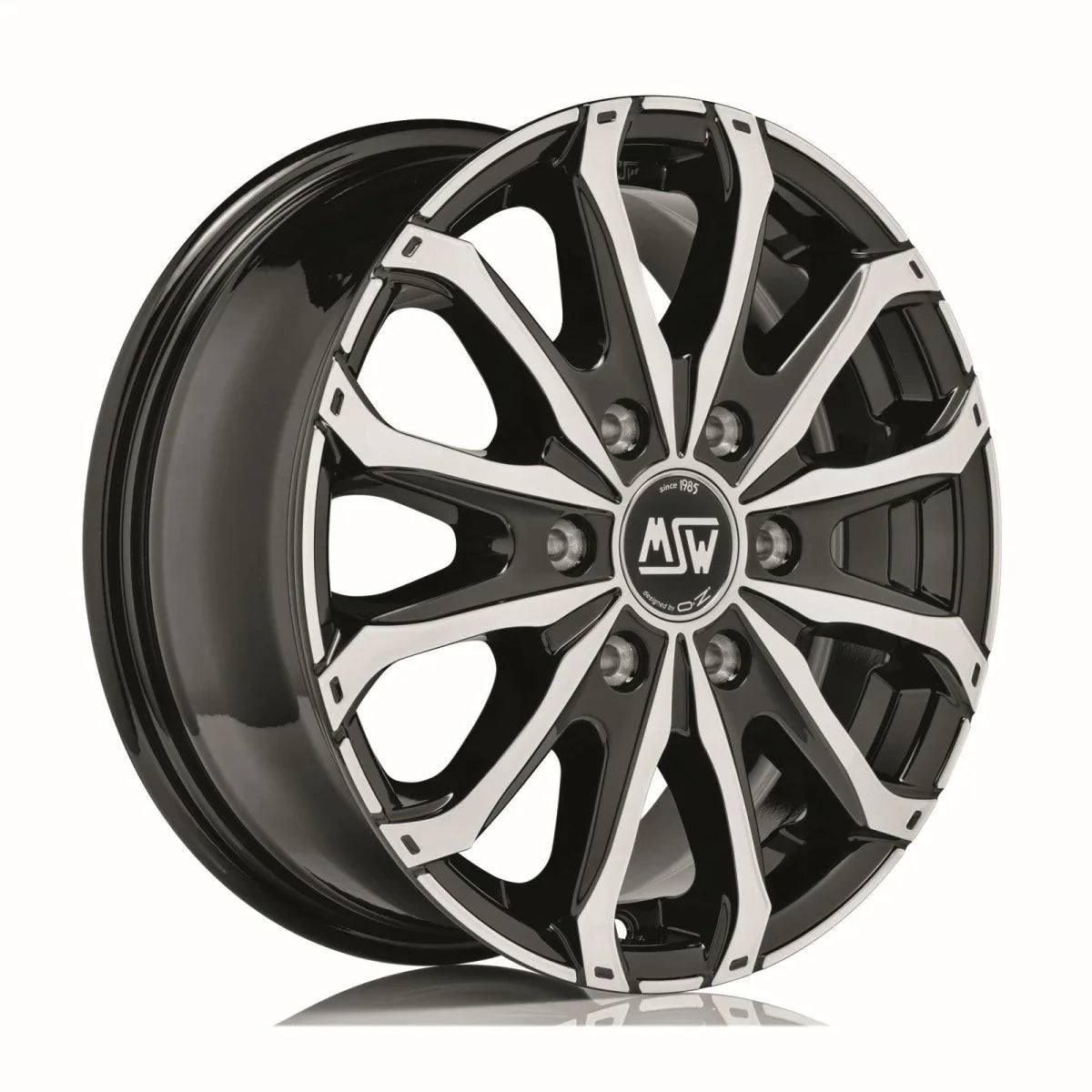 Alu kola MSW 48 VAN 6 HOLES 6.5x16 6x130 ET62 Gloss Black Full Polished