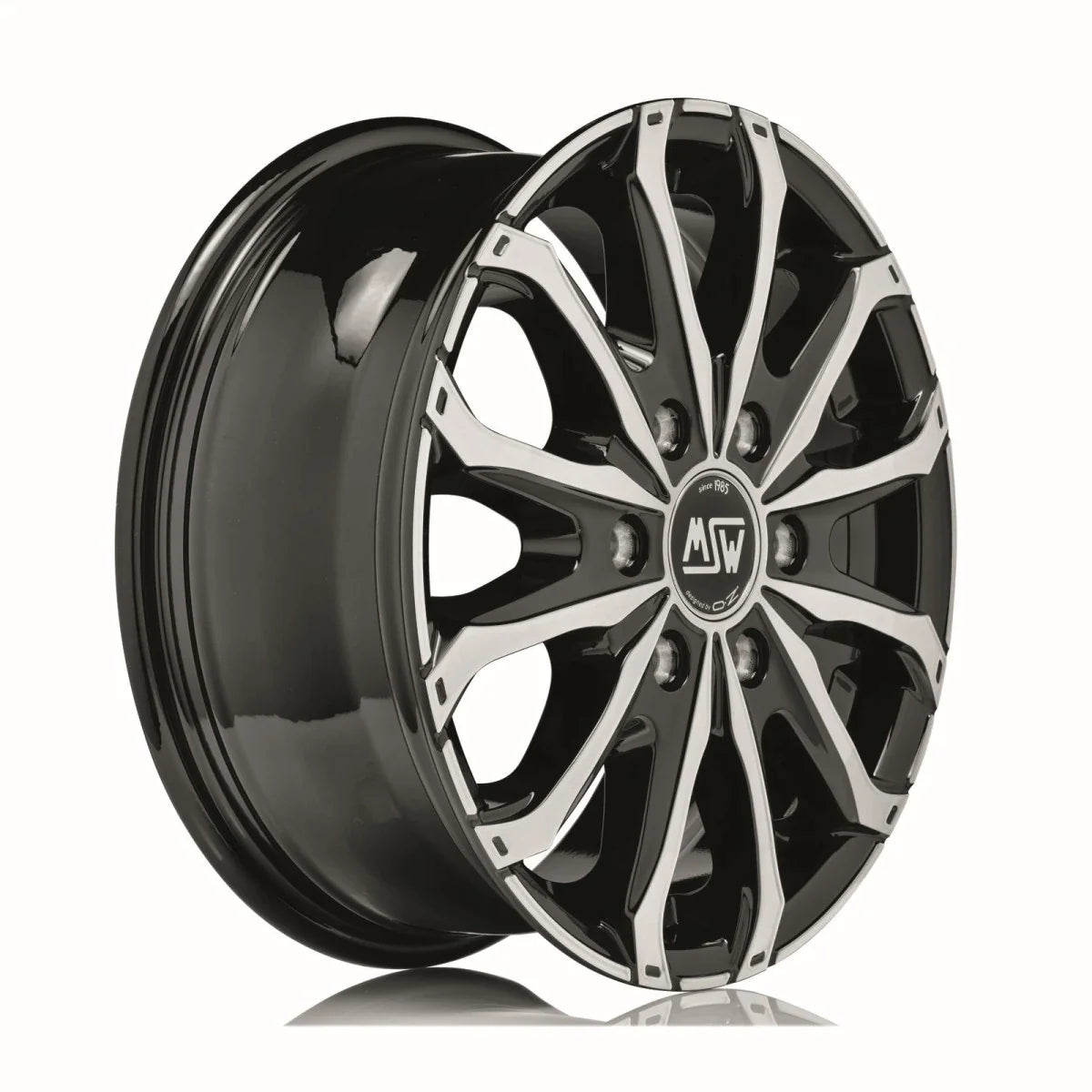 Alu kola MSW 48 VAN 6 HOLES 6.5x16 6x130 ET62 Gloss Black Full Polished