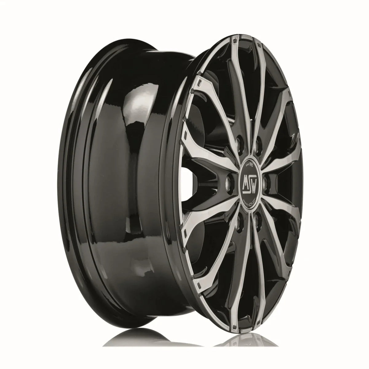 Alu kola MSW 48 VAN 6 HOLES 6.5x16 6x130 ET62 Gloss Black Full Polished