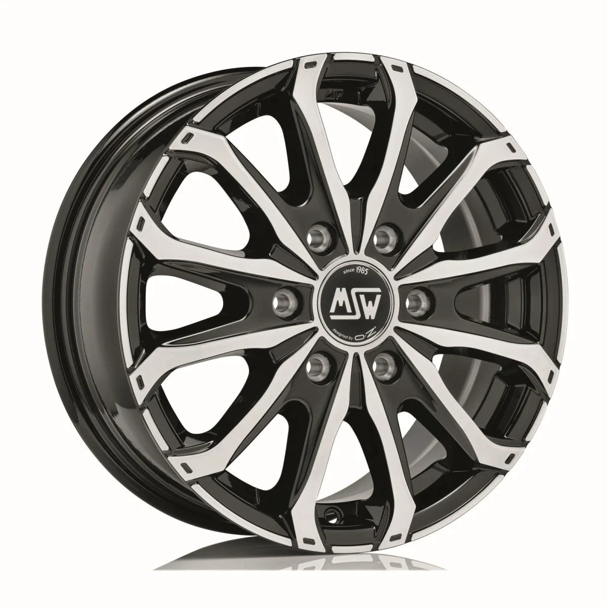 Alu kola MSW 48 VAN 6 HOLES 6.5x16 6x125 ET68 Gloss Black Full Polished