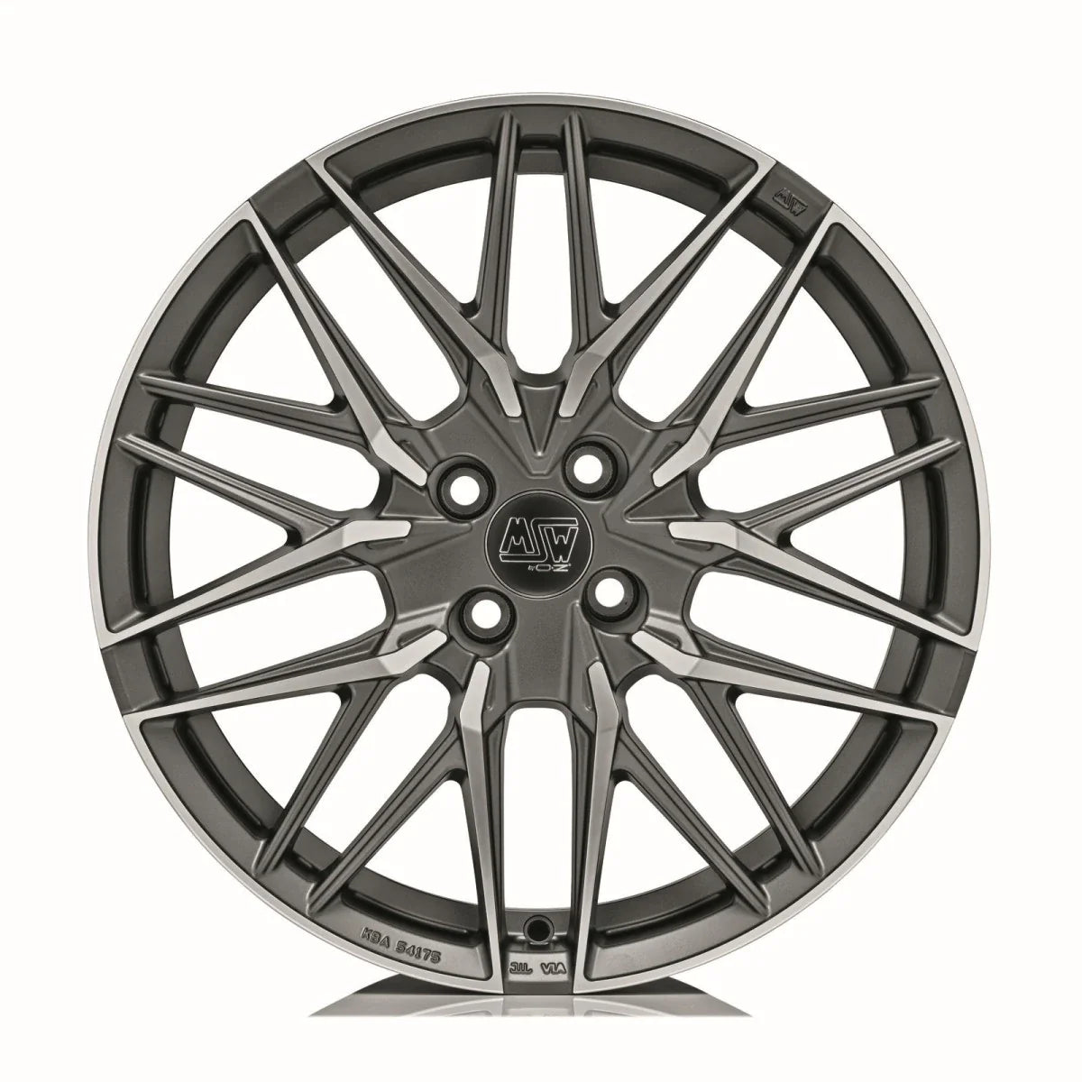 Alu kola MSW 50-4 7x17 4x100 ET37 Matt Gun Metal Full Polished (Mgmfp)