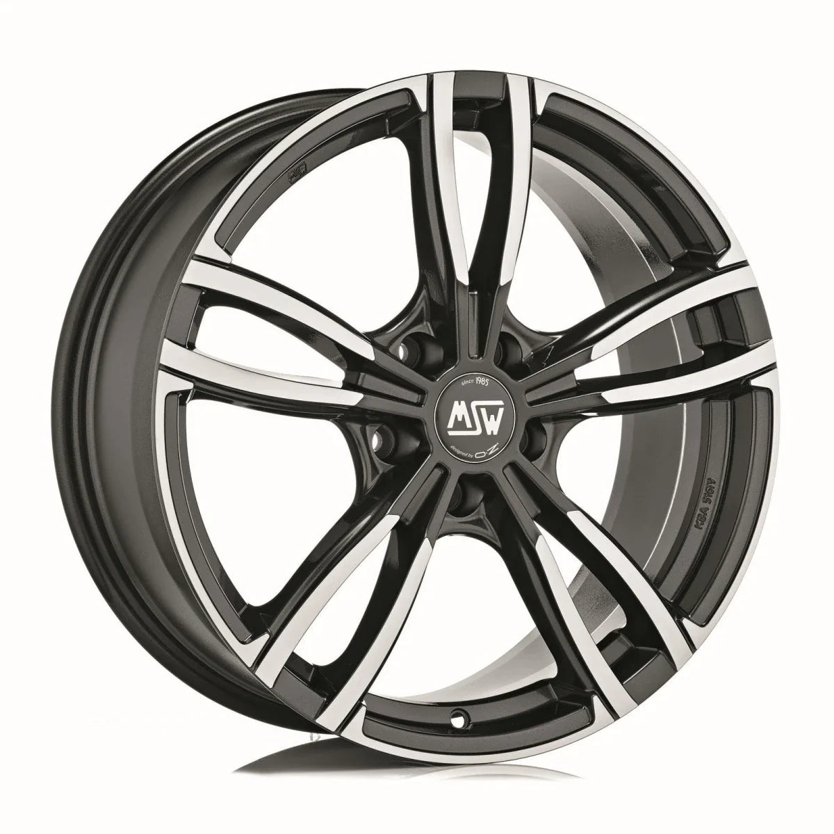 Alu kola MSW 73 8x19 5x114.3 ET45 Gloss Dark Grey Full Polished