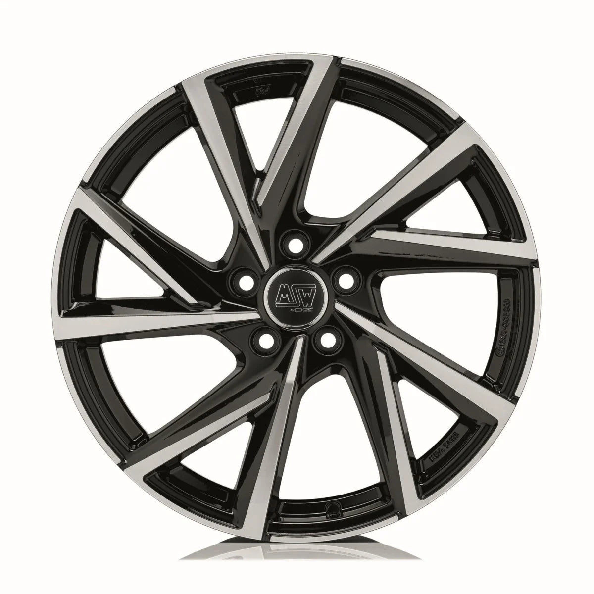 Alu kola MSW 80-5 7x17 5x112 ET42 Gloss Black Full Polished