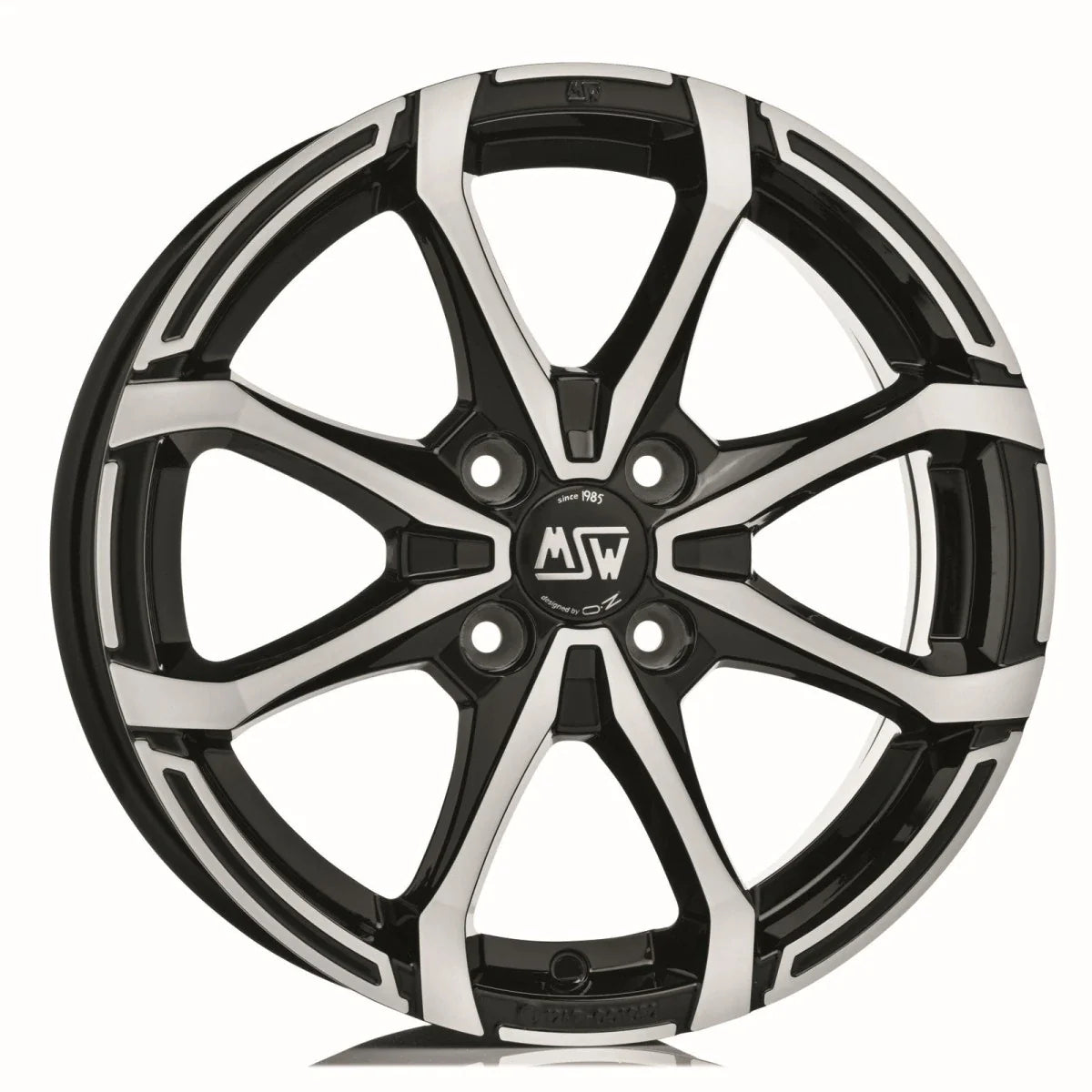 Alu kola MSW X4 5.5x15 4x100 ET42 Gloss Black Full Polished