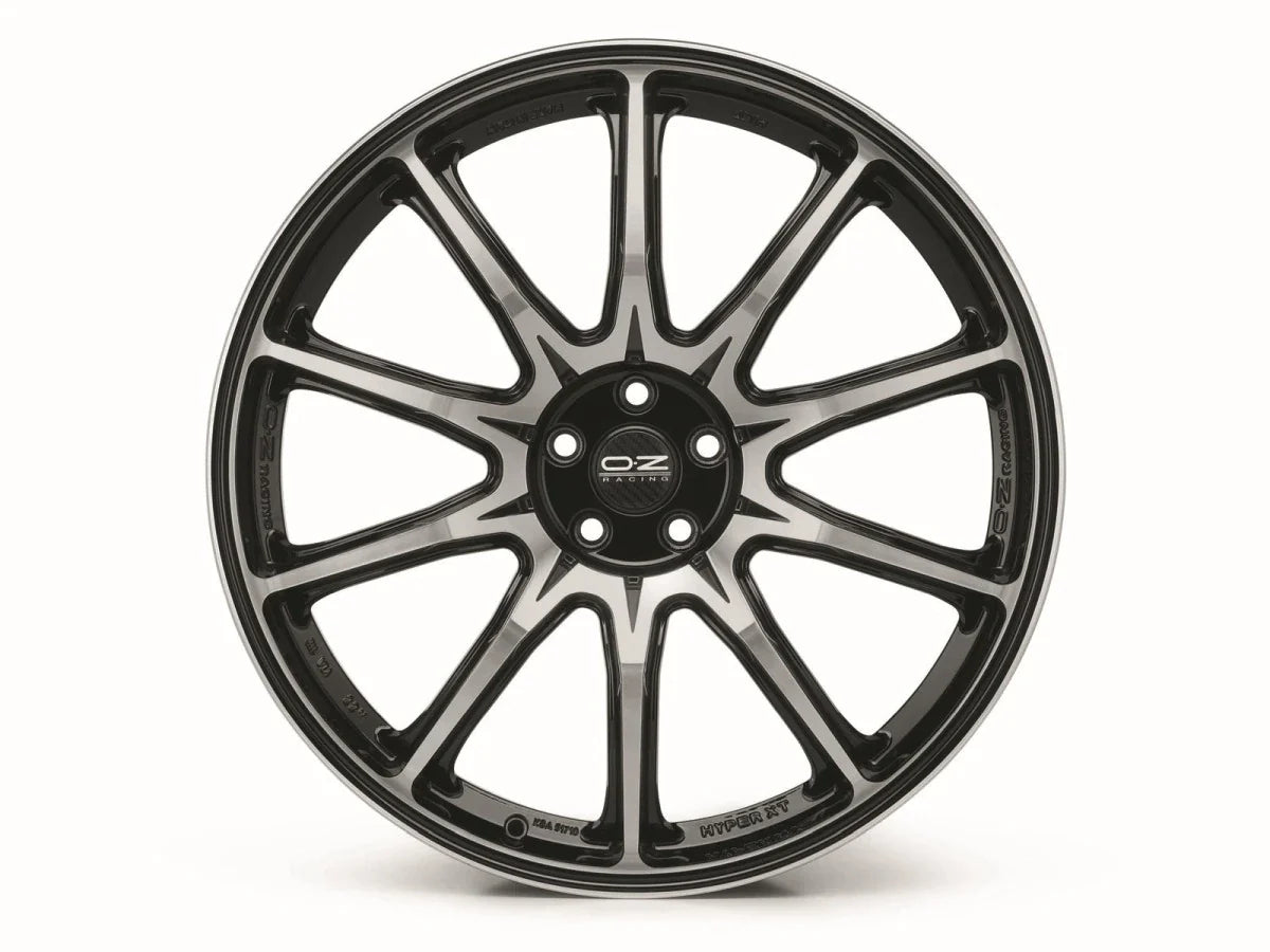Alu kola OZ HYPER XT HLT 10x22 5x130 ET48 Gloss Black Diamond Cut