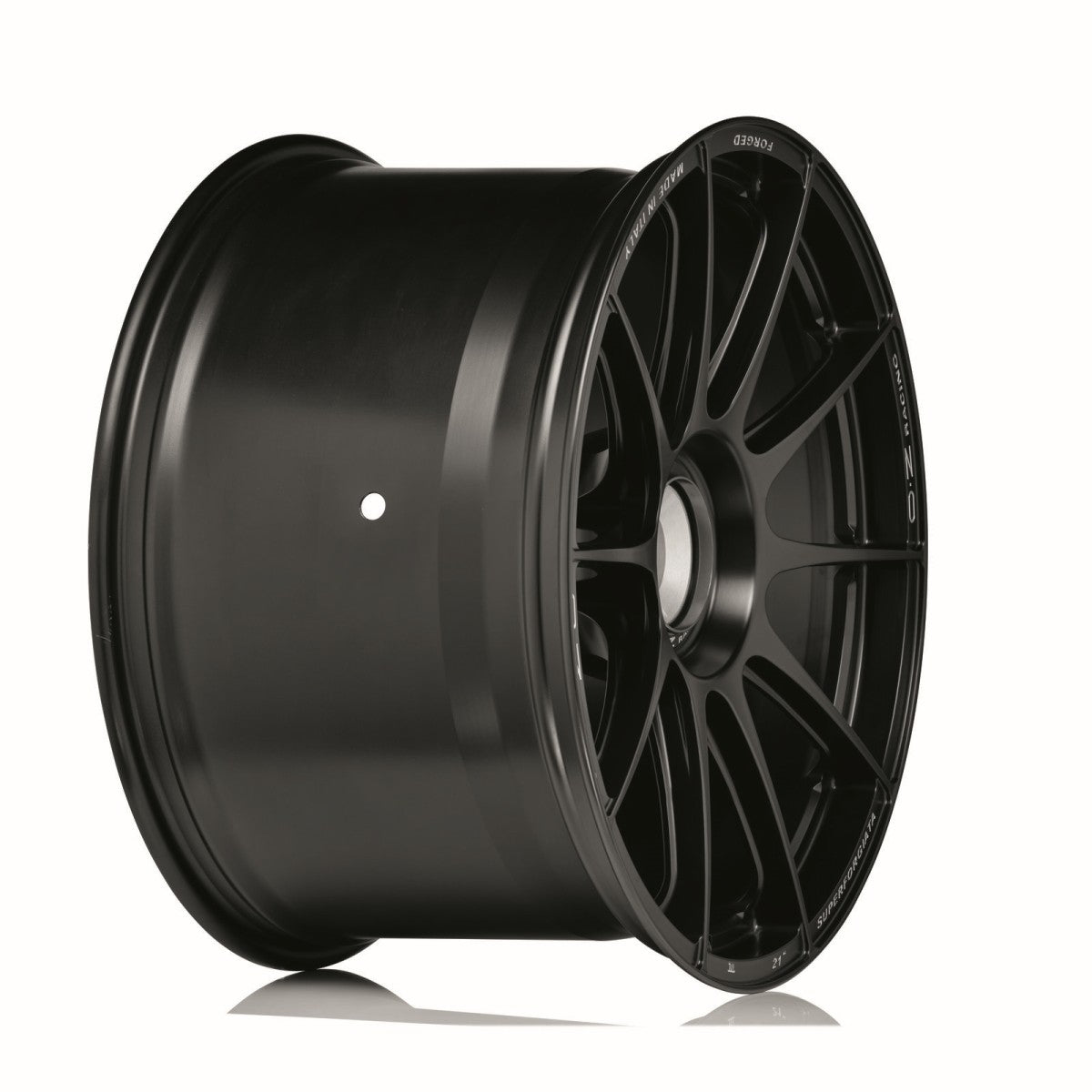 Alu kola OZ SUPERFORGIATA CL 12x21 15x130 ET45 Matt Black Con Scritte Di Fresatura