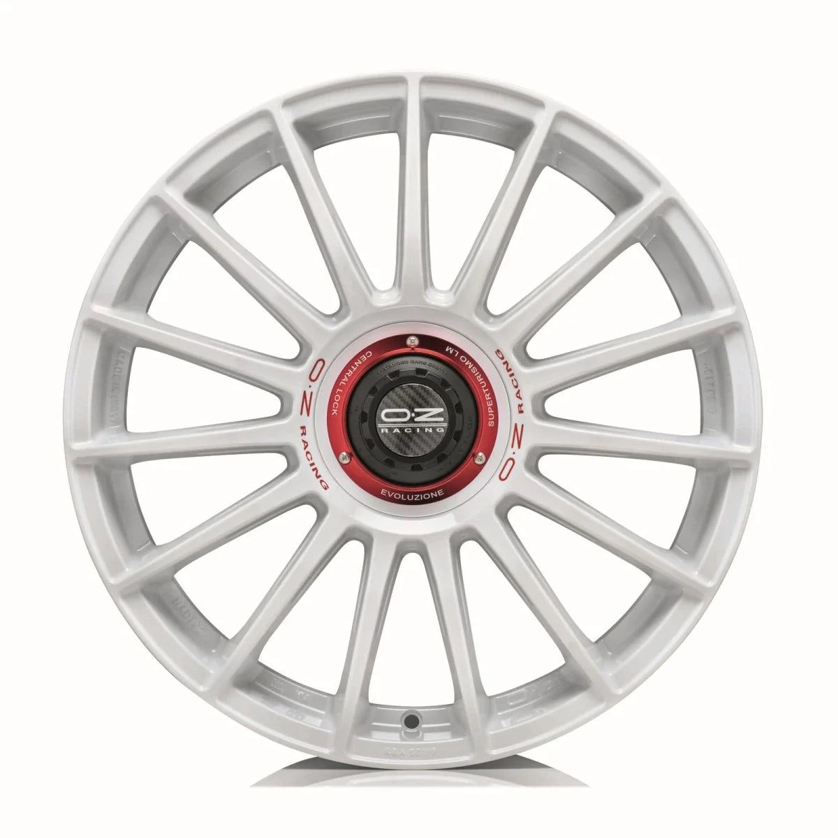 Alu kola OZ SUPERT EVOLUZ WRC 8.5x19 5x112 ET44 Race White Red Lettering