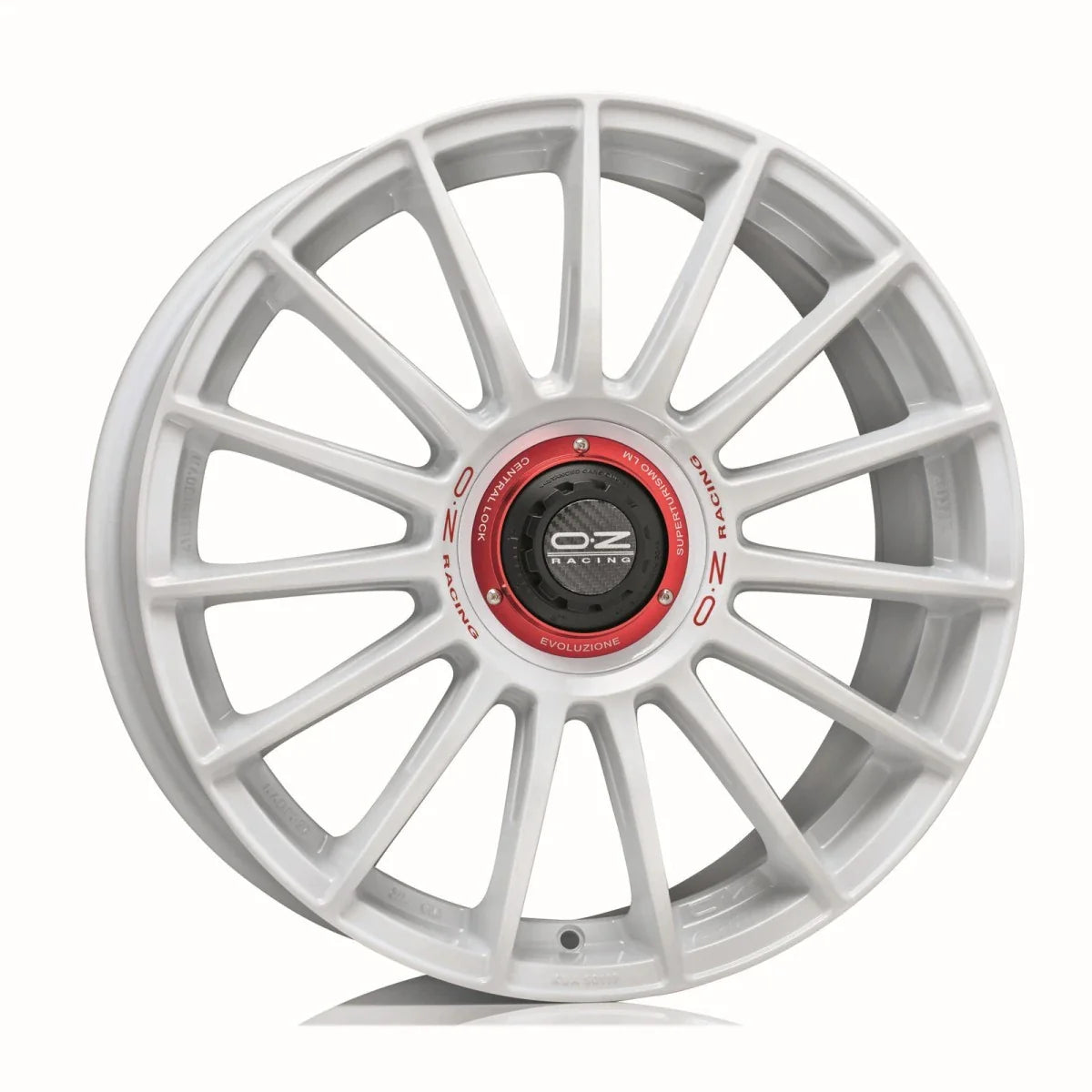 Alu kola OZ SUPERT EVOLUZ WRC 8.5x20 5x112 ET45 Race White Red Lettering