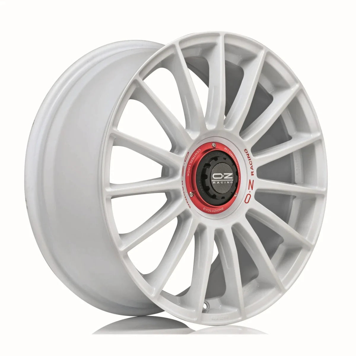 Alu kola OZ SUPERT EVOLUZ WRC 8.5x20 5x112 ET45 Race White Red Lettering