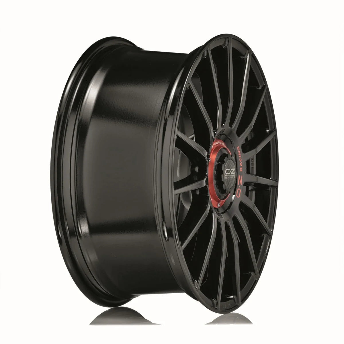 Alu kola OZ SUPERTUR EVOLUZIONE 8.5x19 5x112 ET44 Gloss Black + Red Lettering