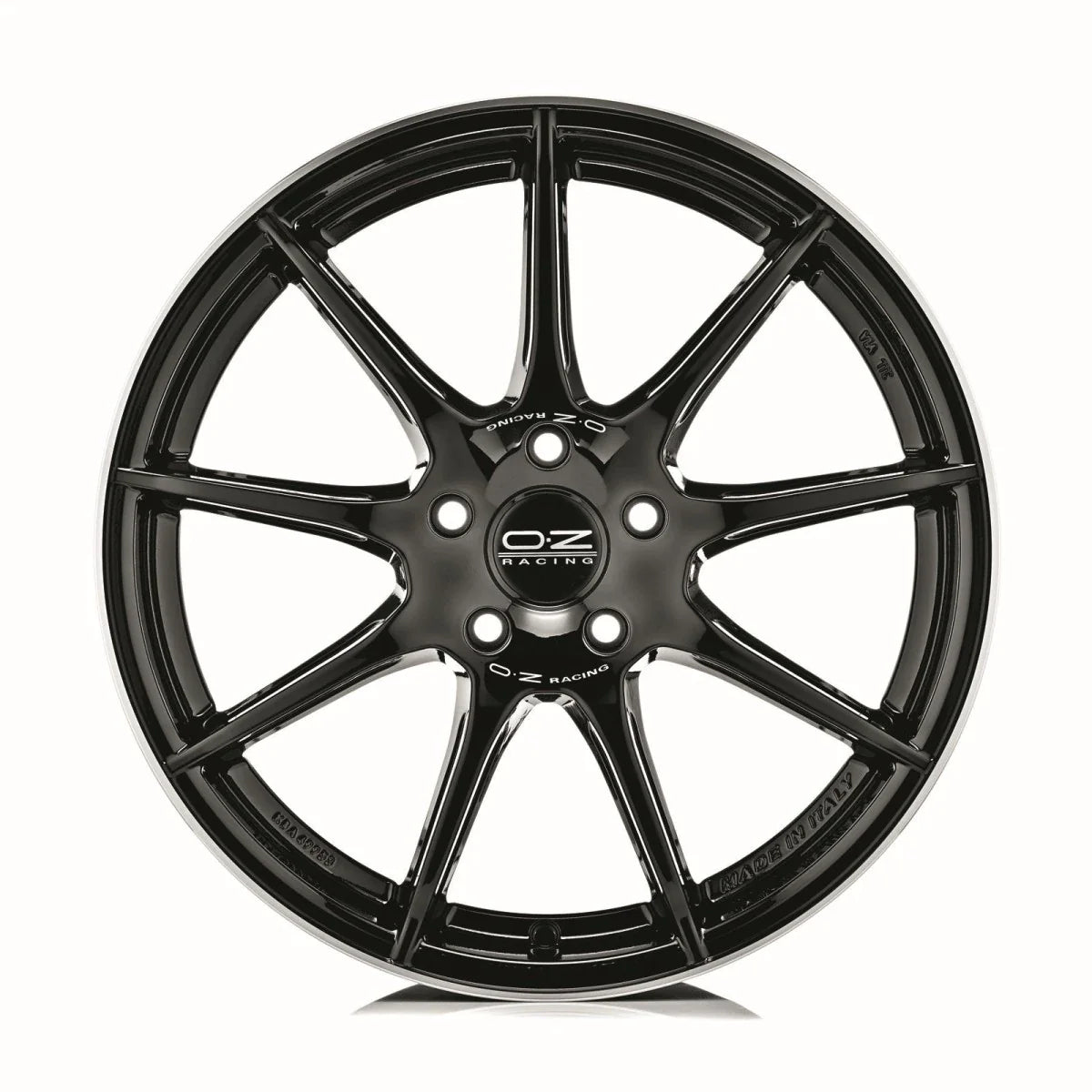 Alu kola OZ VELOCE GT 8x18 5x112 ET35 Gloss Black+Diamond Lip+Silver Lettering | Wheelsup.cz
