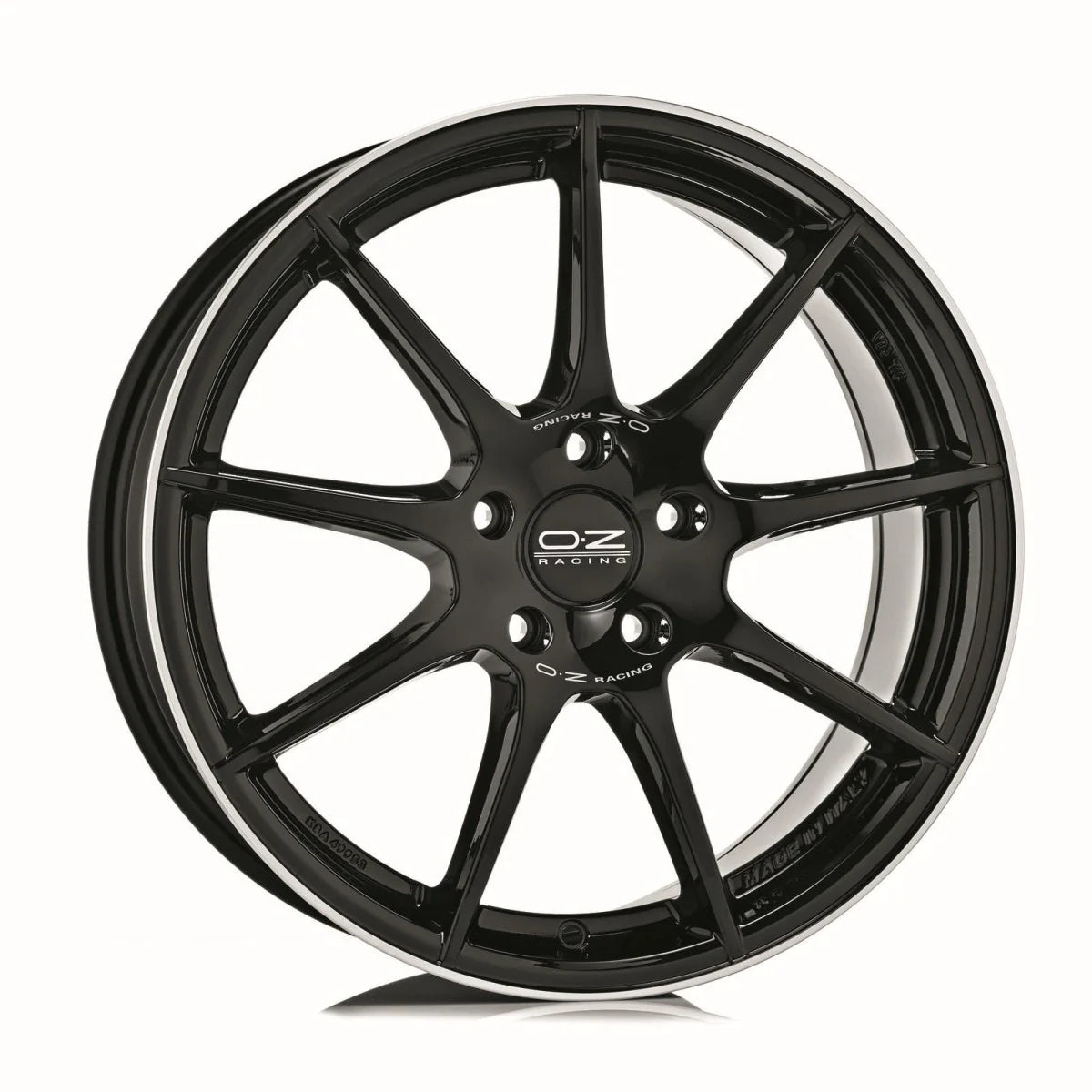 Alu kola OZ VELOCE GT 8x18 5x112 ET35 Gloss Black+Diamond Lip+Silver Lettering | Wheelsup.cz