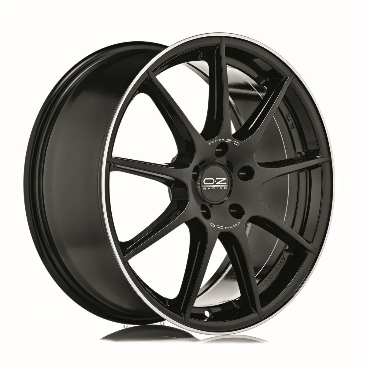 Alu kola OZ VELOCE GT 8x18 5x112 ET35 Gloss Black+Diamond Lip+Silver Lettering | Wheelsup.cz